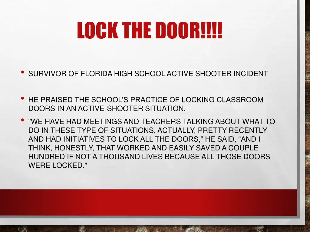 lock the door