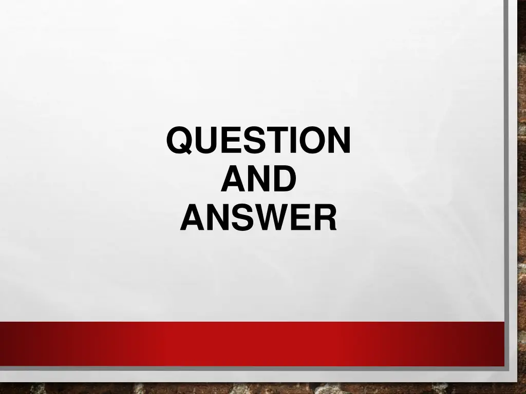 question and answer
