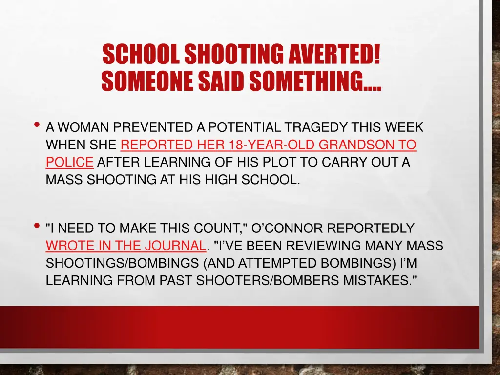 school shooting averted someone said something