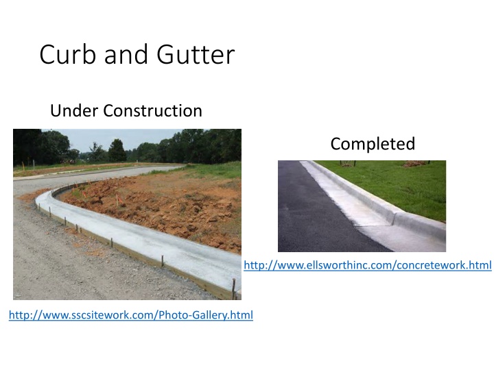 curb and gutter