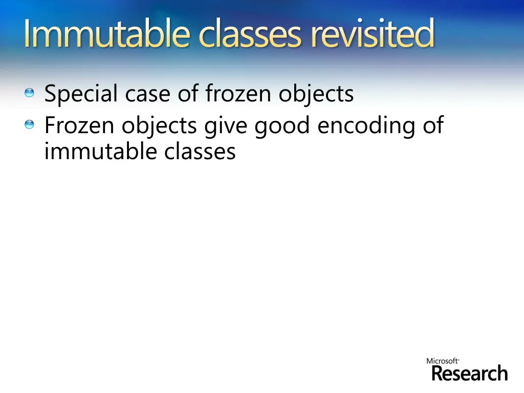 immutable classes revisited