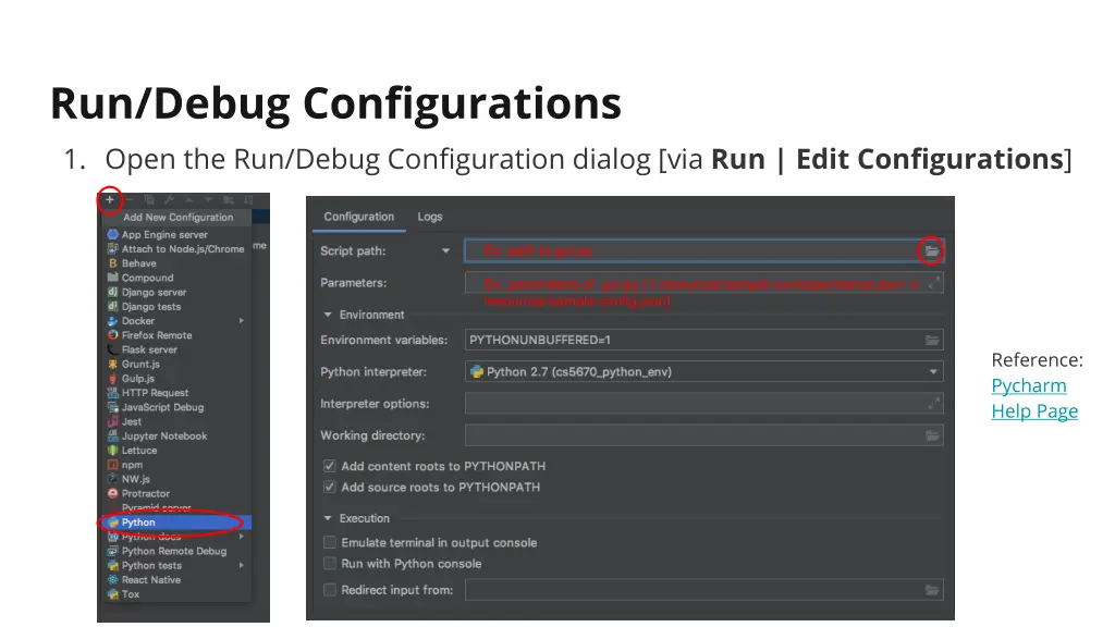 run debug configurations 1 open the run debug