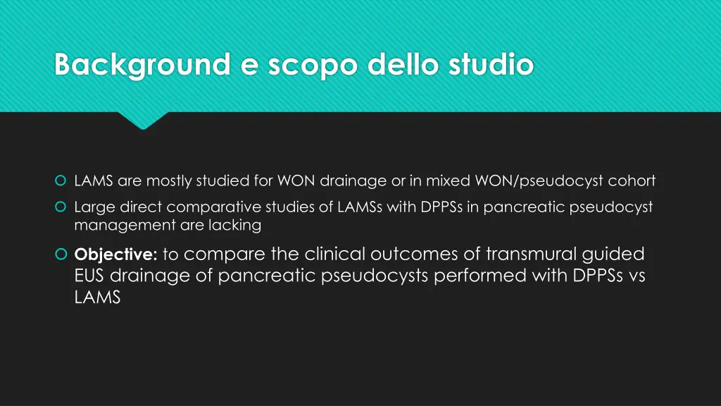 background e scopo dello studio