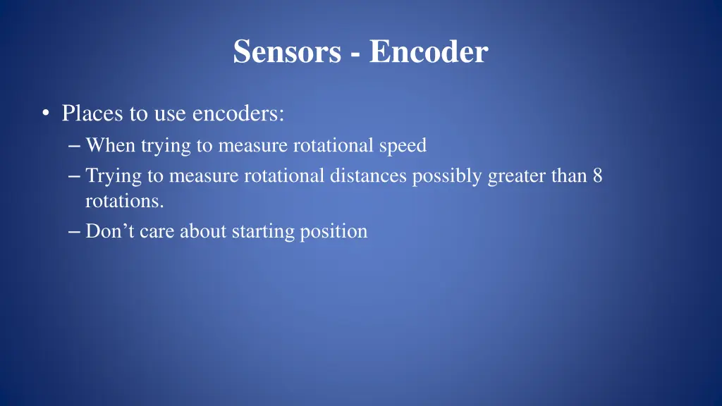 sensors encoder 1