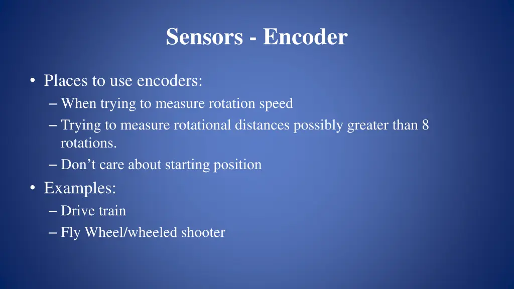 sensors encoder 2
