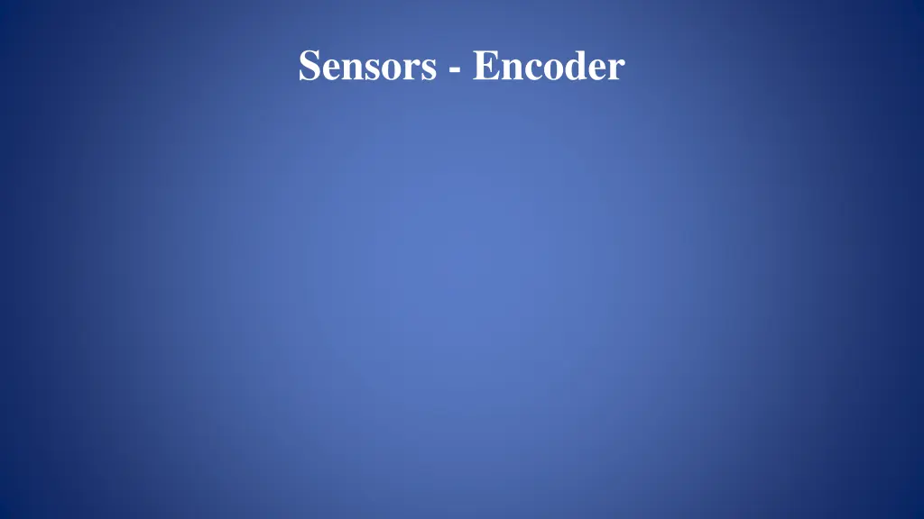 sensors encoder