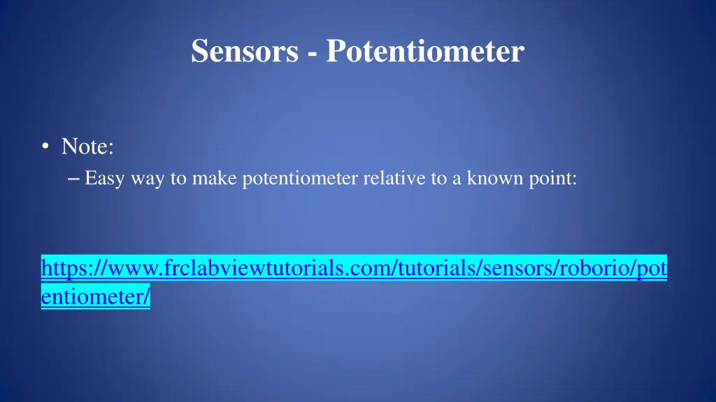 sensors potentiometer 3