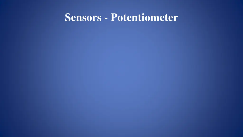 sensors potentiometer