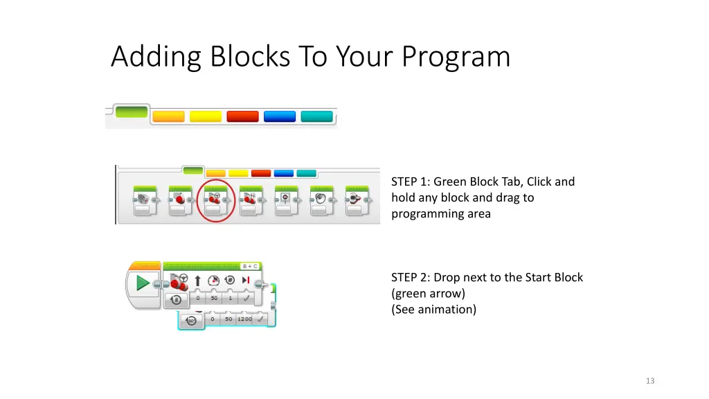adding blocks to your program
