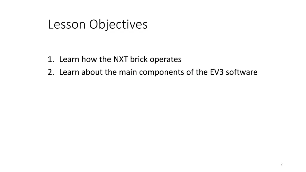 lesson objectives