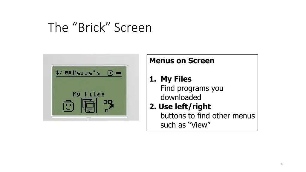 the brick screen
