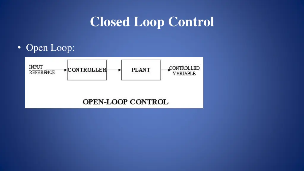closed loop control
