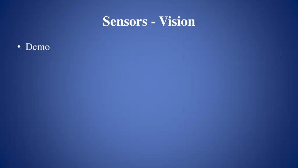 sensors vision