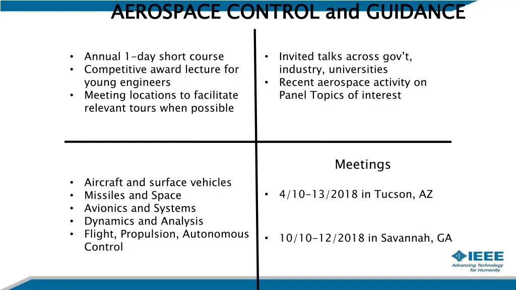 aerospace control and guidance initiatives annual