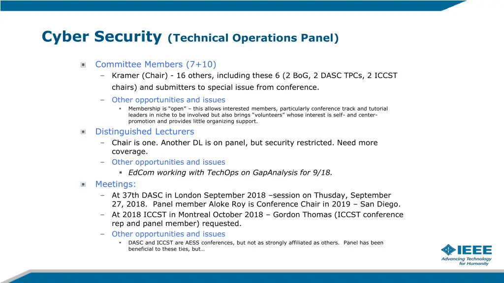 cyber security technical operations panel 1