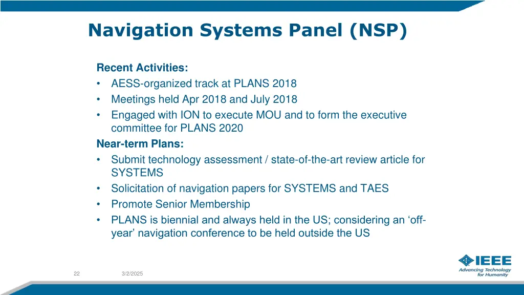 navigation systems panel nsp