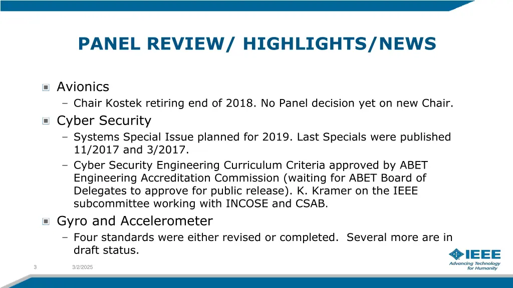 panel review highlights news