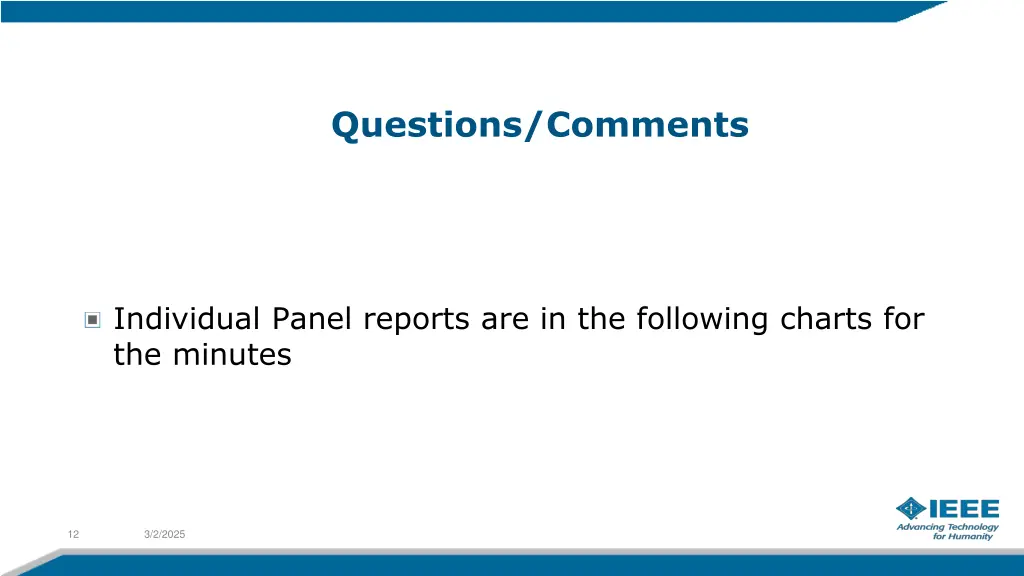 questions comments