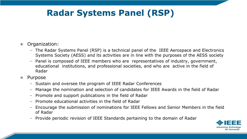 radar systems panel rsp