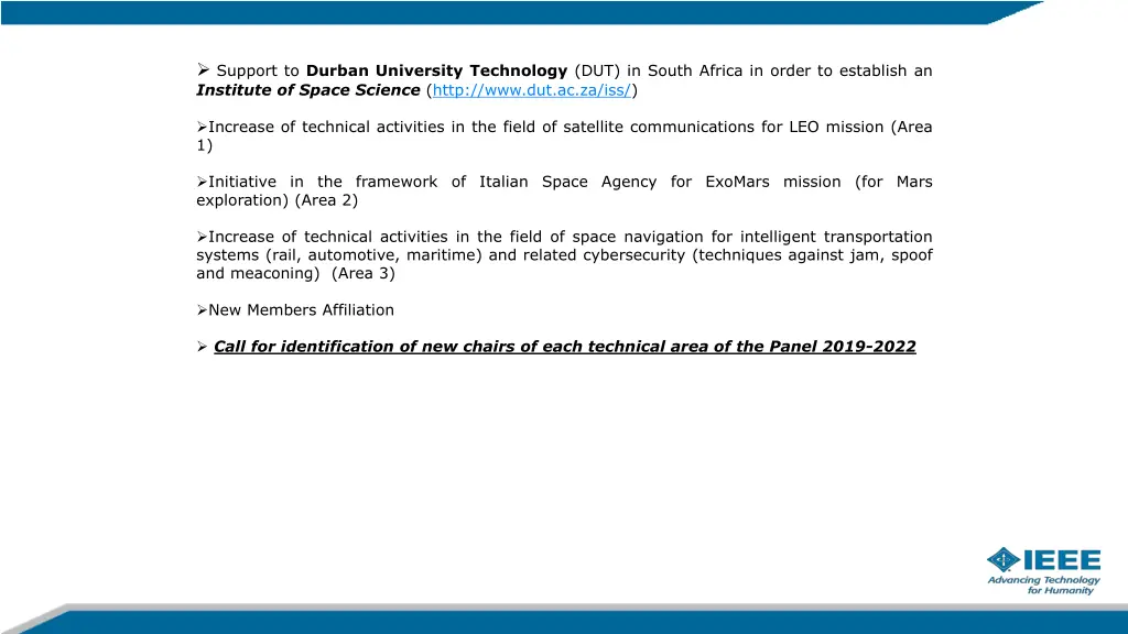 support to durban university technology