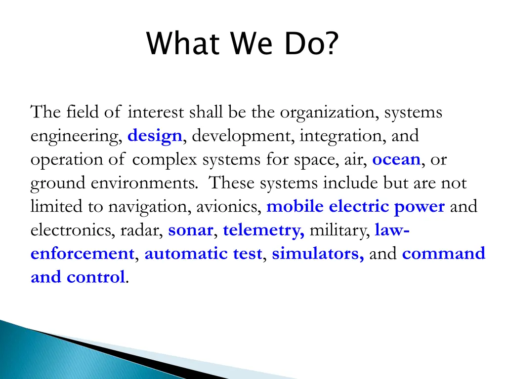 what we do