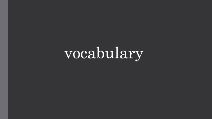 vocabulary