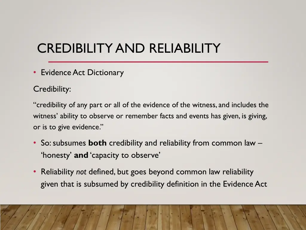 credibility and reliability 1