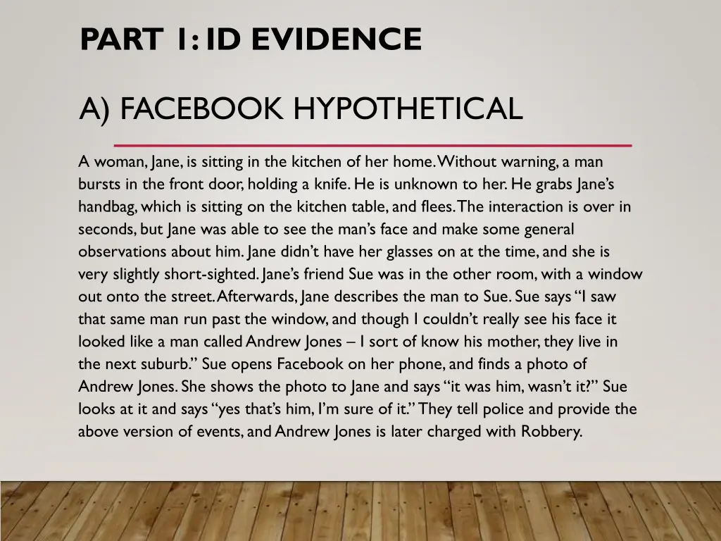 part 1 id evidence