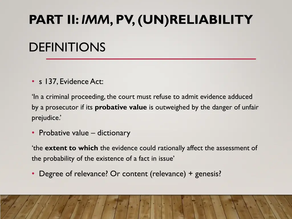 part ii imm pv un reliability