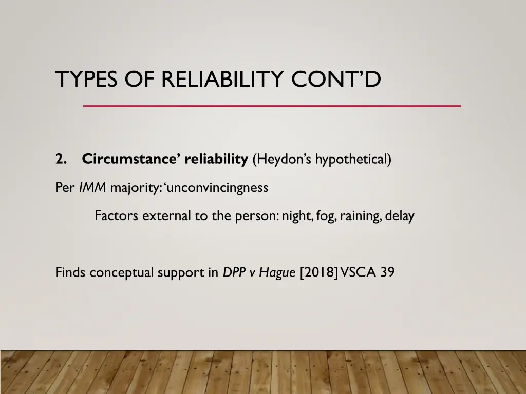 types of reliability cont d