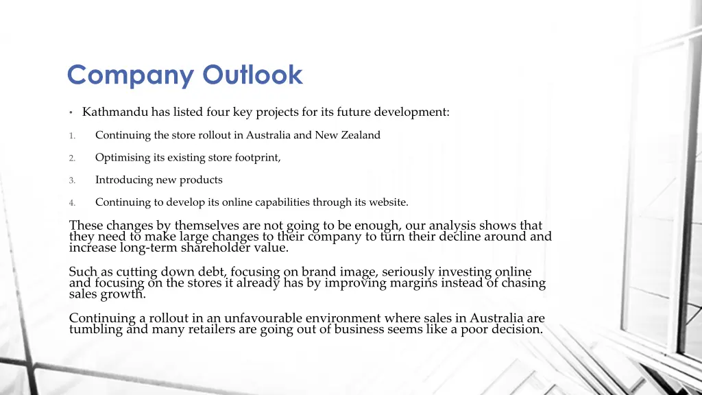 company outlook