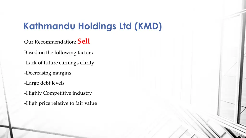 kathmandu holdings ltd kmd
