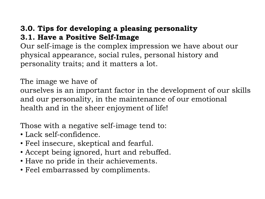 3 0 tips for developing a pleasing personality