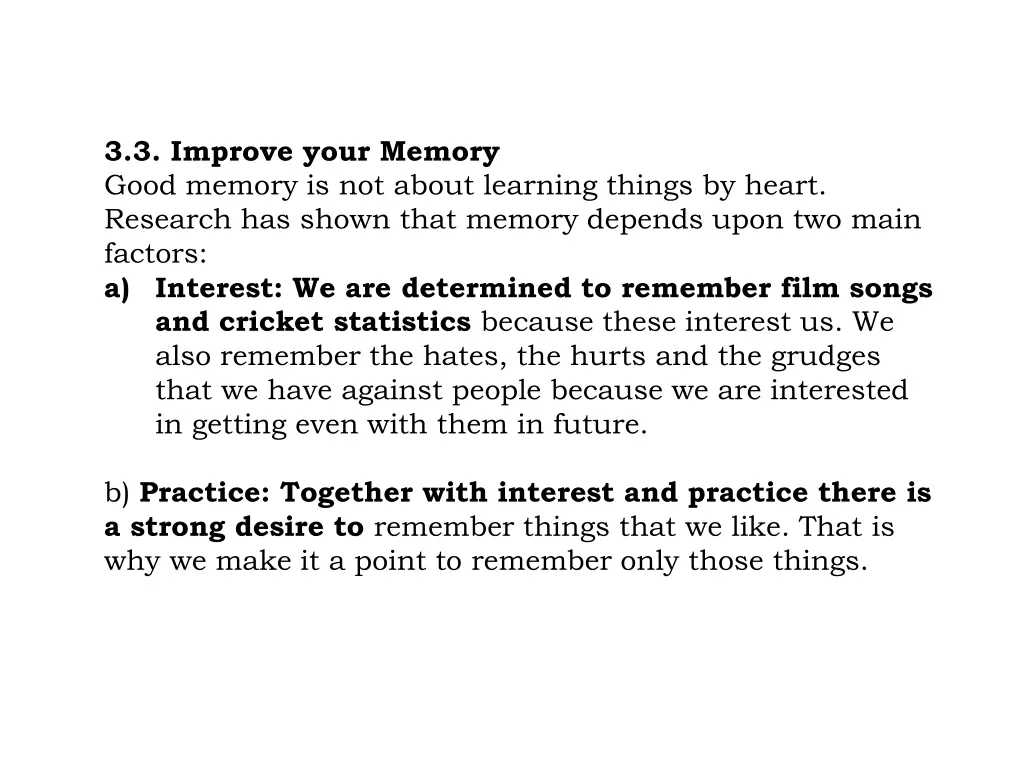 3 3 improve your memory good memory is not about