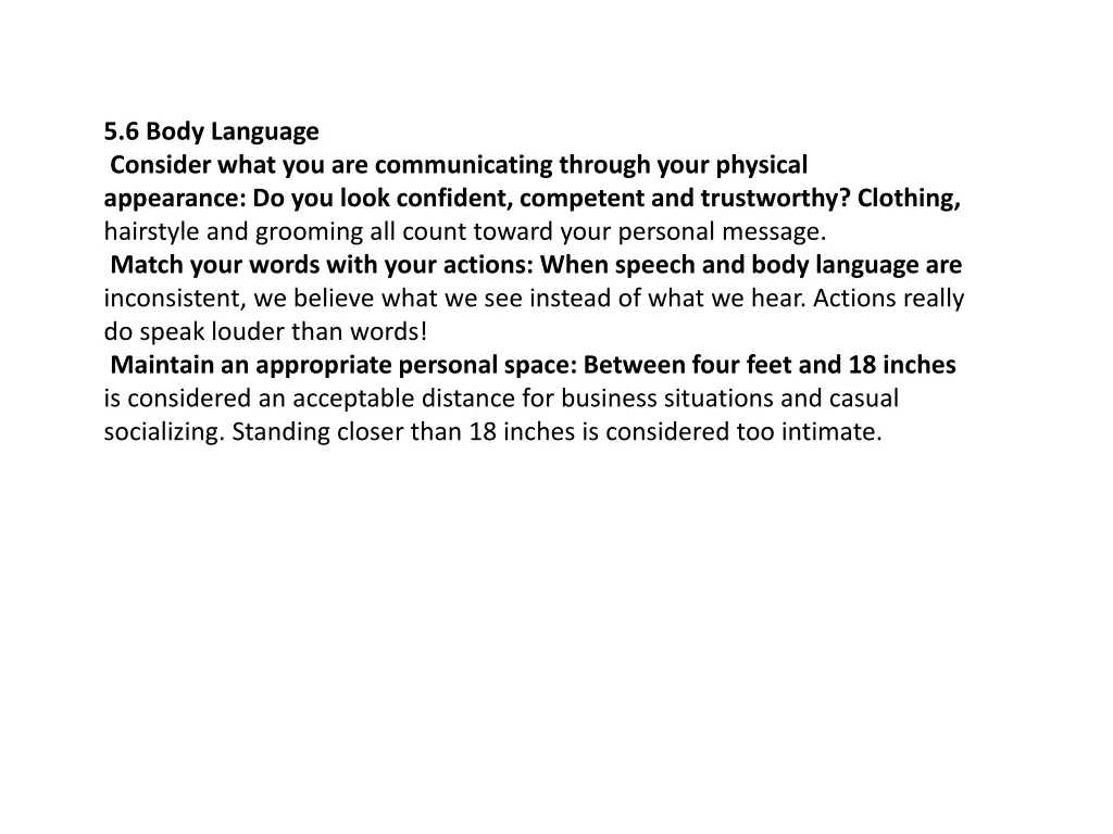 5 6 body language consider what