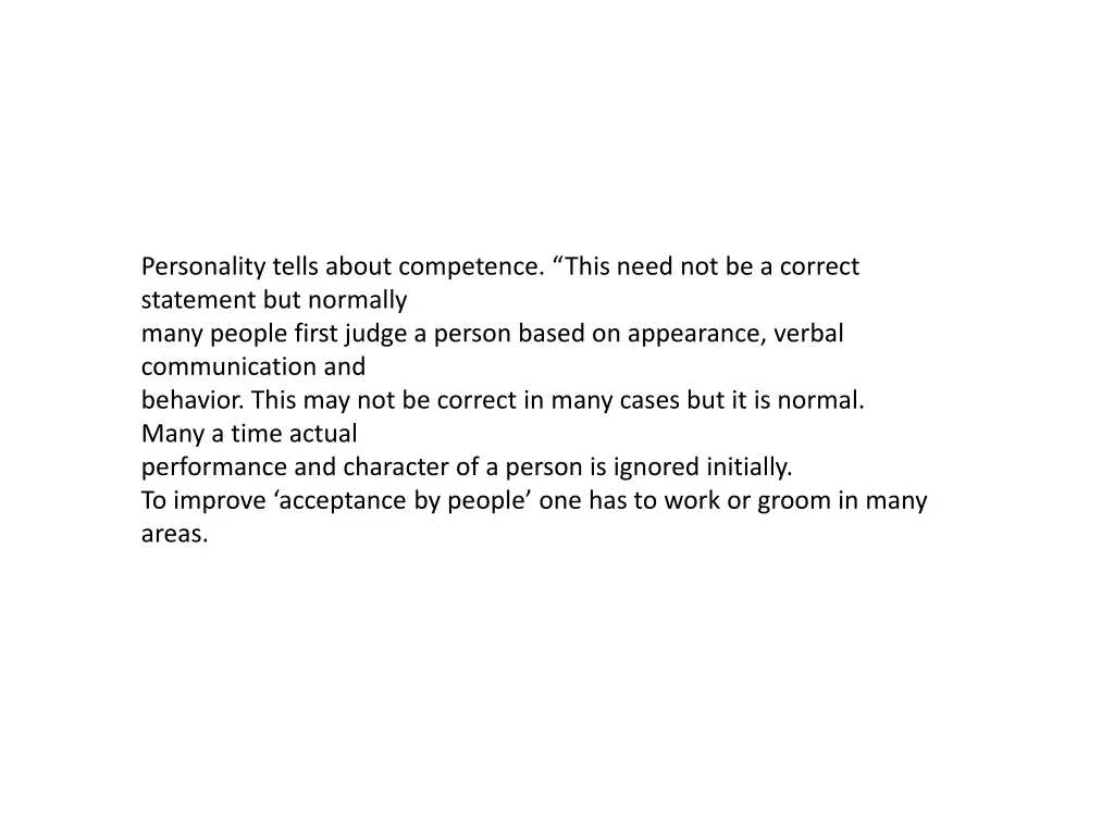 personality tells about competence this need