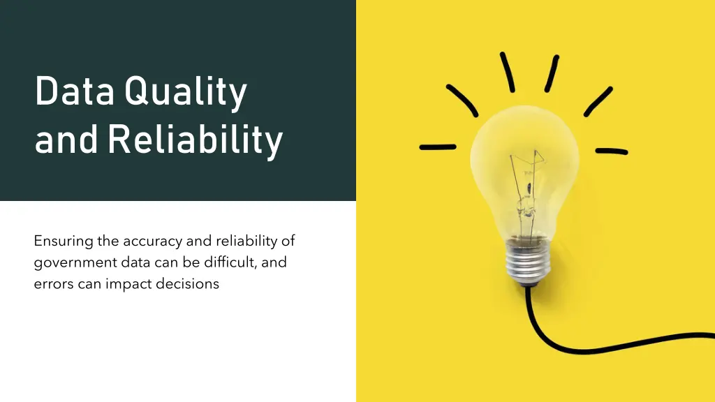 data quality and reliability