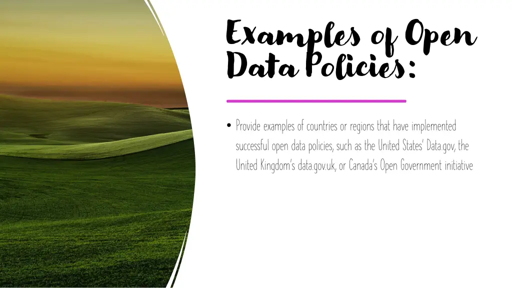 examples of open data policies