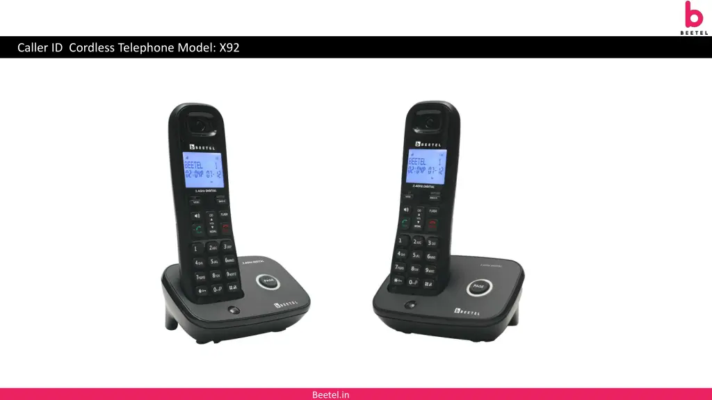 caller id cordless telephone model x92