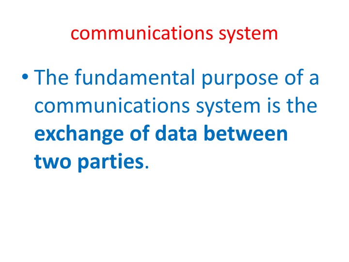 communications system