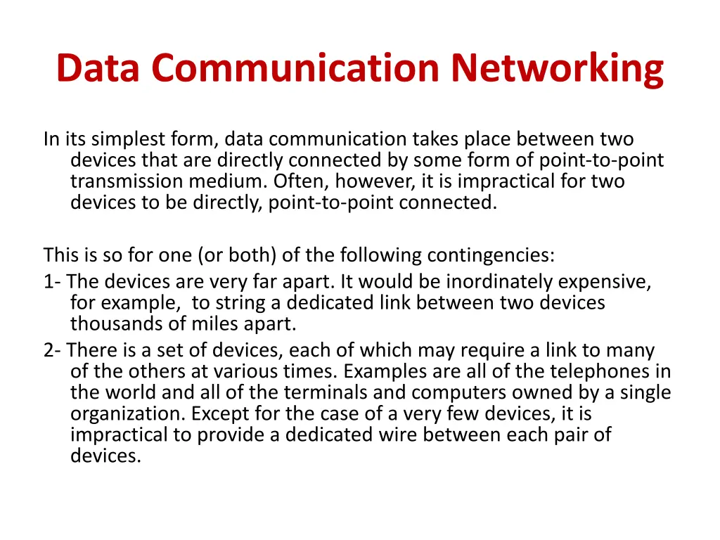 data communication networking