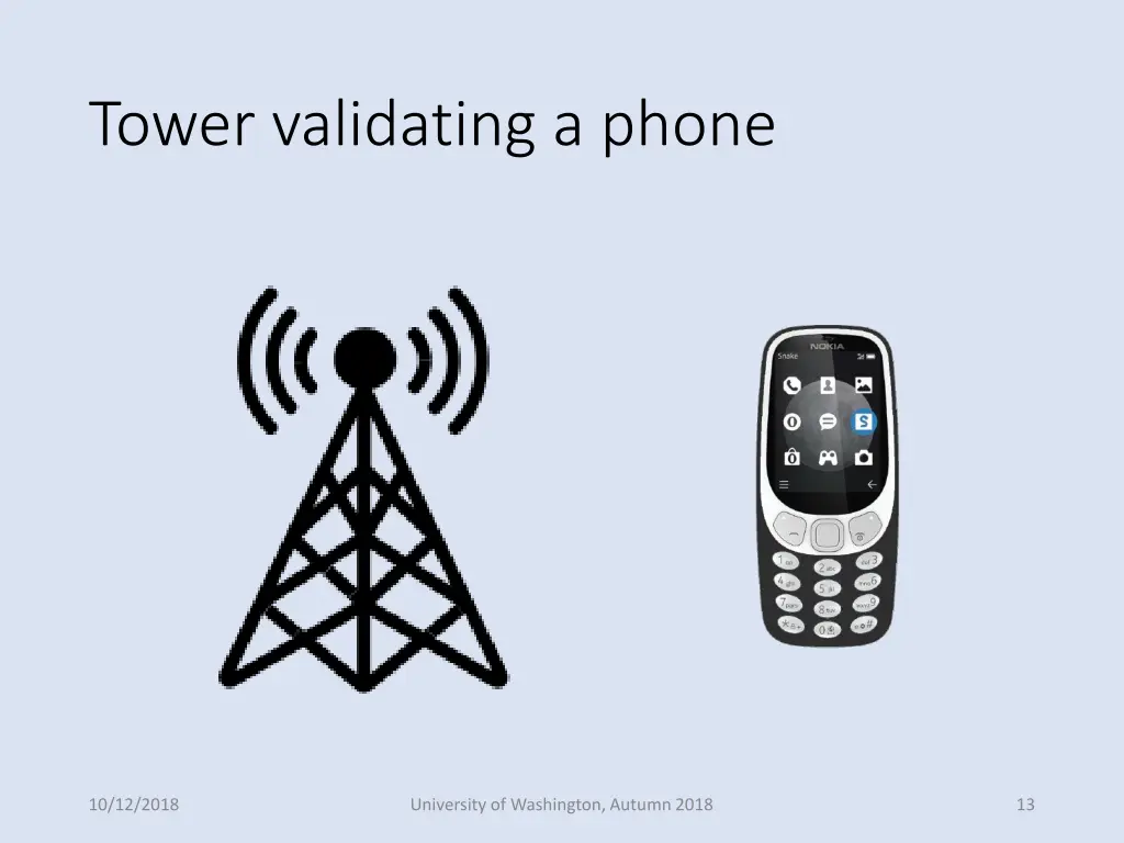 tower validating a phone