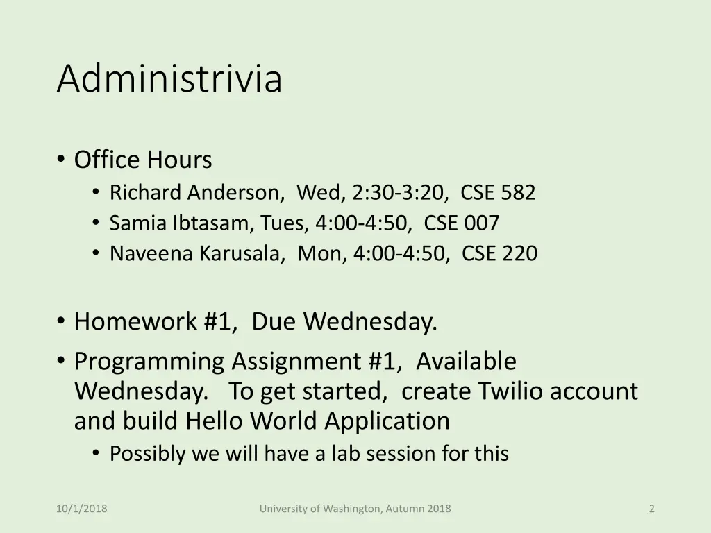 administrivia