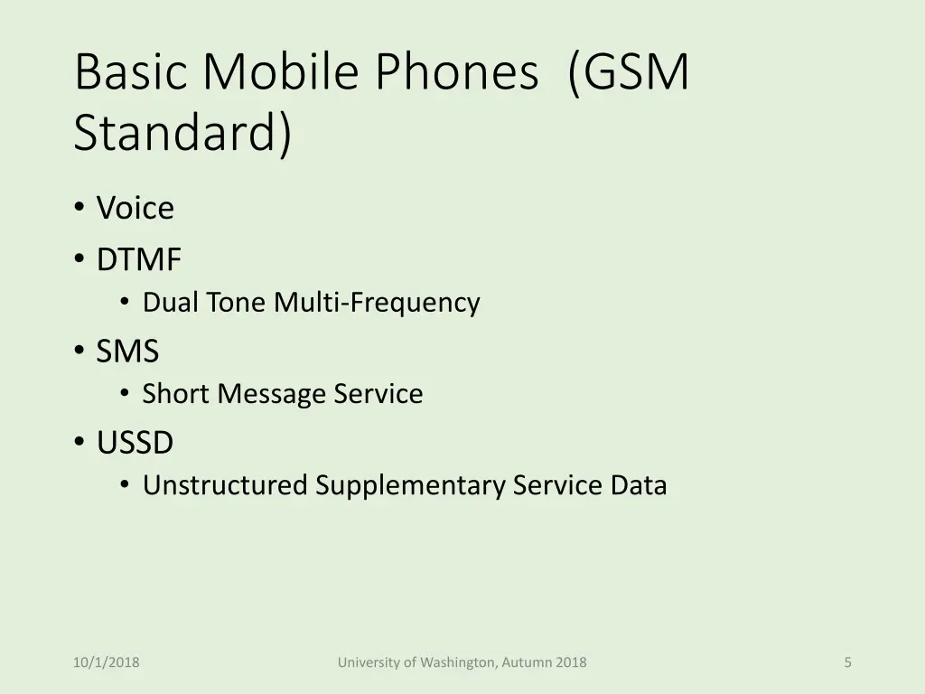 basic mobile phones gsm standard