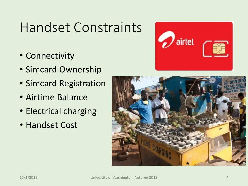 handset constraints