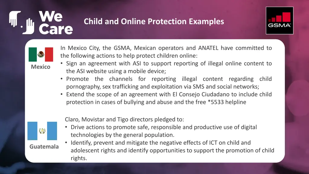 child and online protection examples