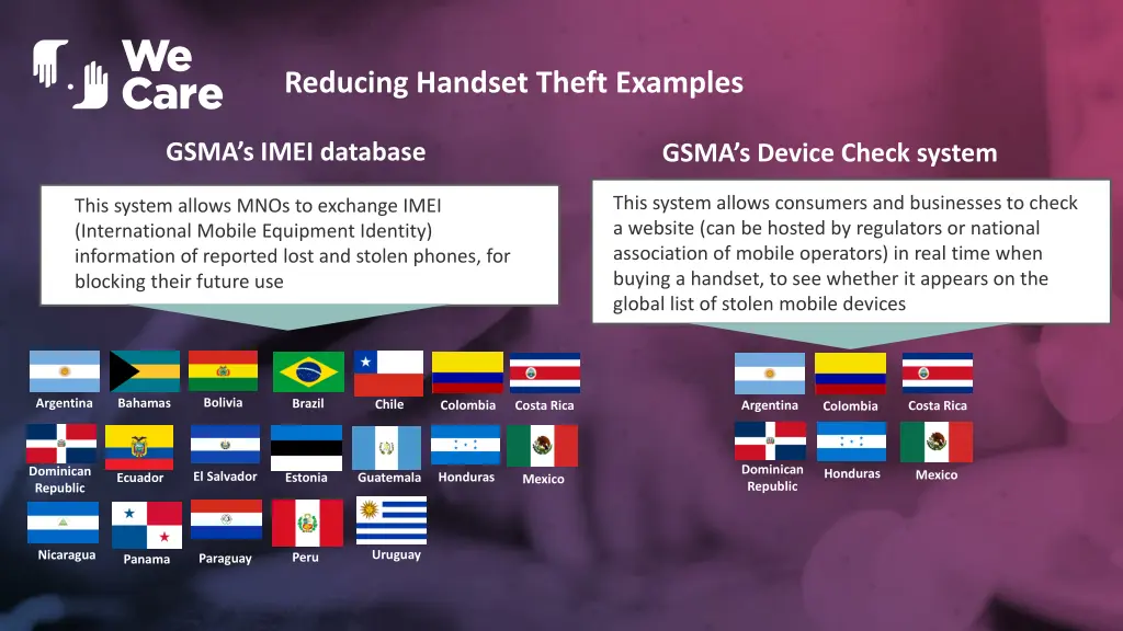 reducing handset theft examples