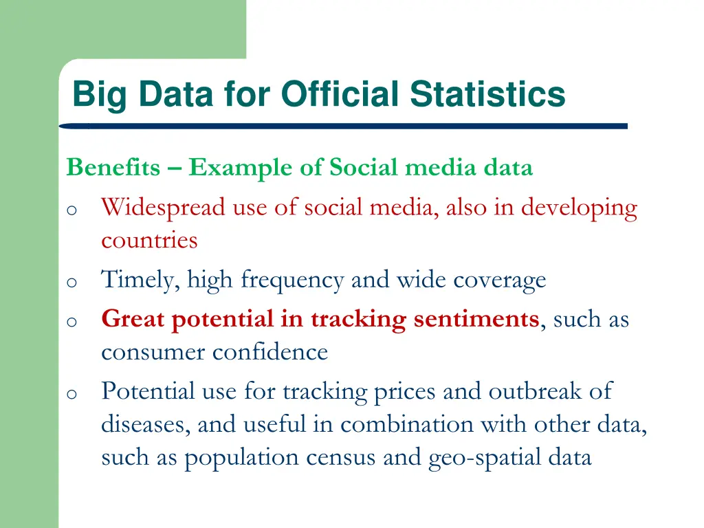 big data for official statistics 1