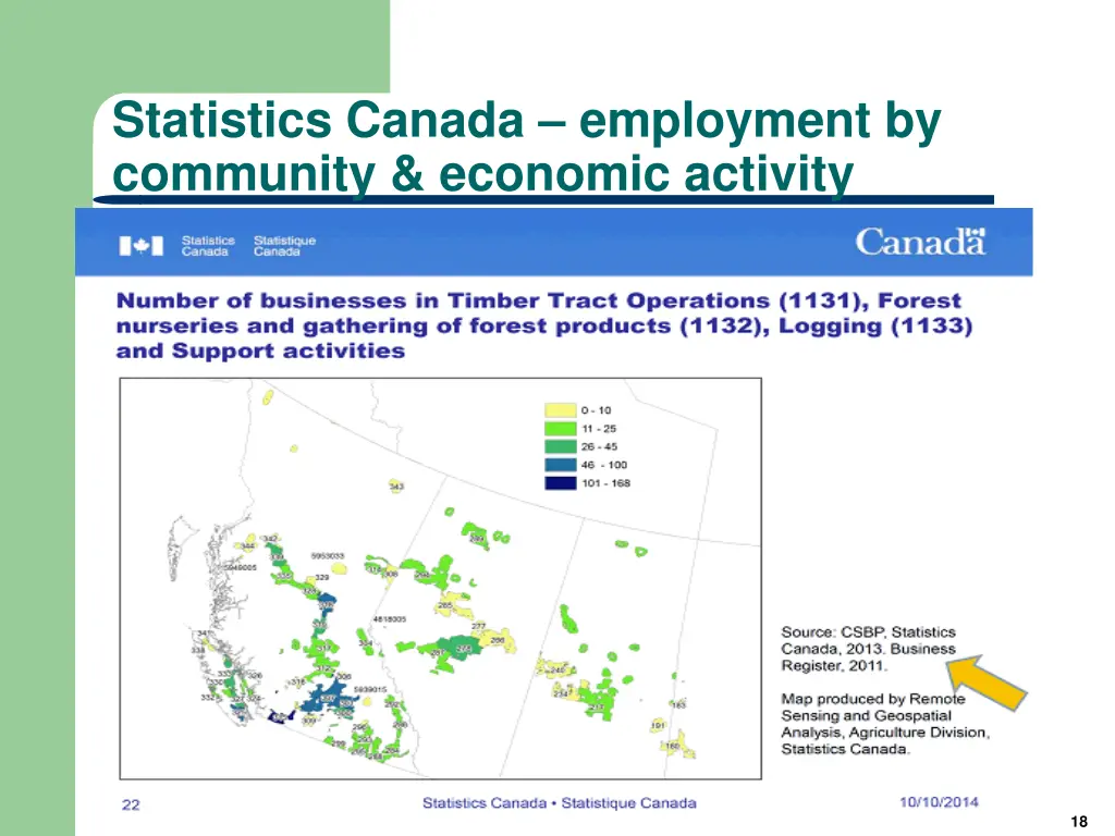 statistics canada employment by community