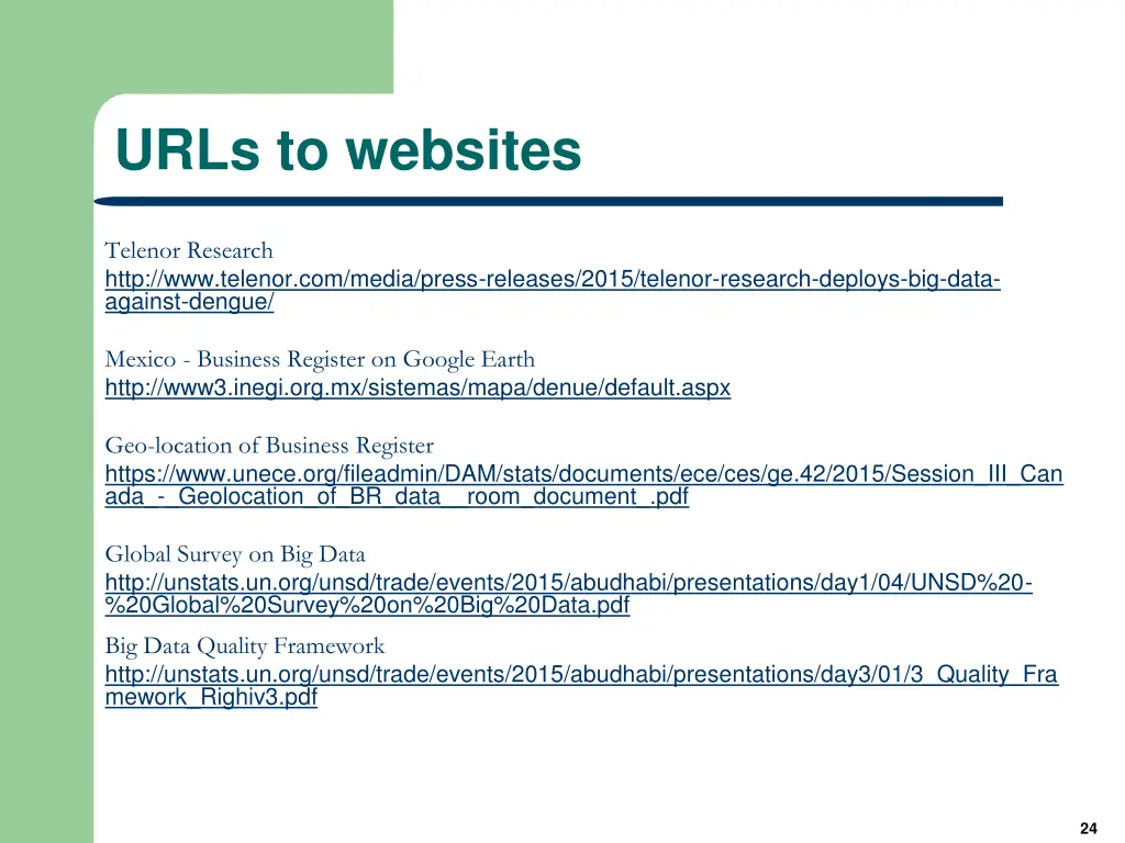 urls to websites